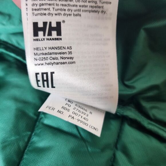 Helly Hansen Verglas Down Puffer Jacket Womens Large Green Gorpcore Ski Hiking - Picture 10 of 15